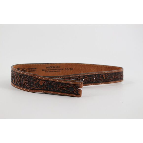 Justin Boots Other - Justin Kids Youth Belt Tooled Top Grain Leather New NO BUCKLE